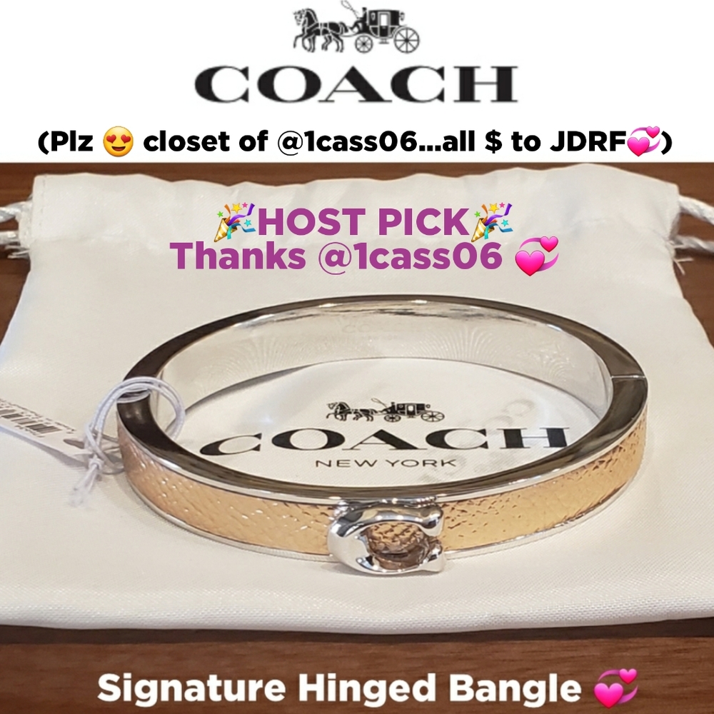 *On-Hold* NEW Coach Signature Bangle w/ Leather - Picture 1 of 4